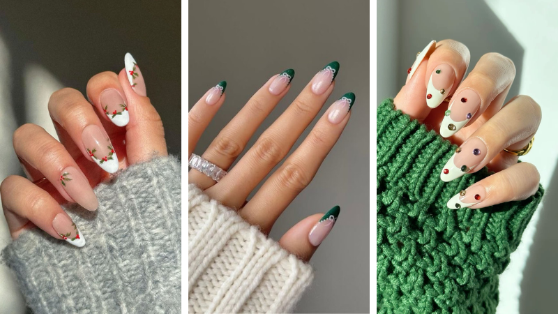 simple christmas nails