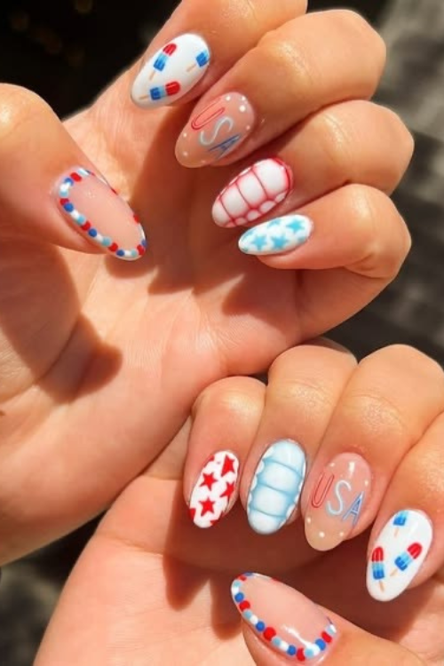 4th of july nails