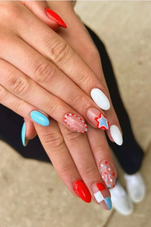 4th of july nails