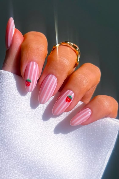 pink summer nails