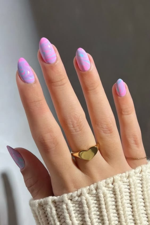 pink summer nails