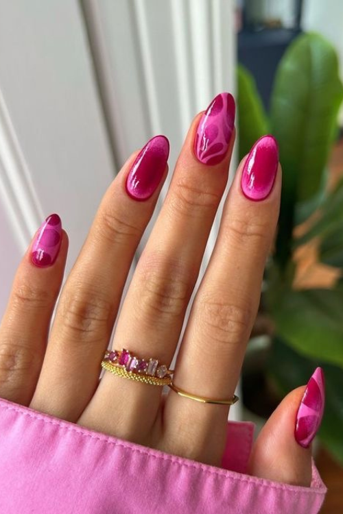 pink summer nails