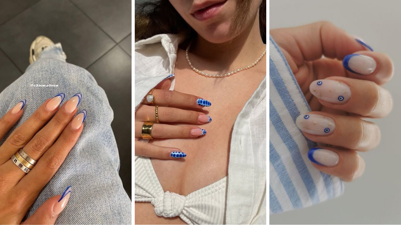blue summer nails