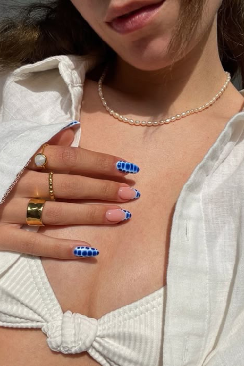 blue summer nails 