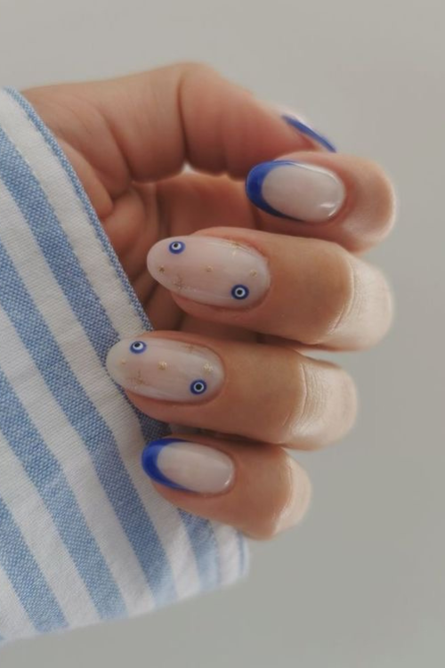 blue summer nails 