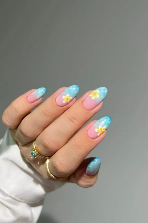 blue summer nails 