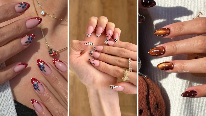 polka dot nails