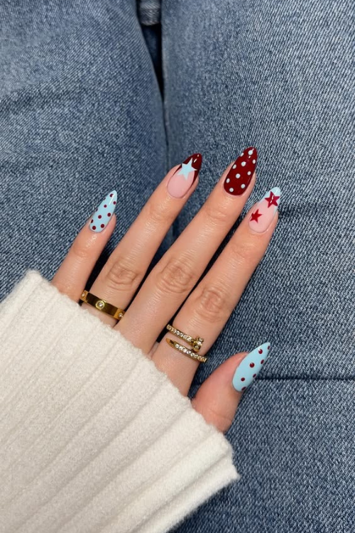 polka dot nails