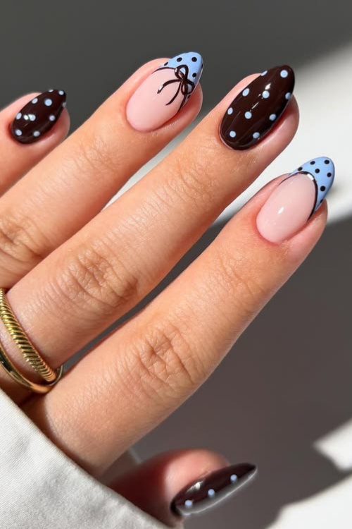 polka dot nails