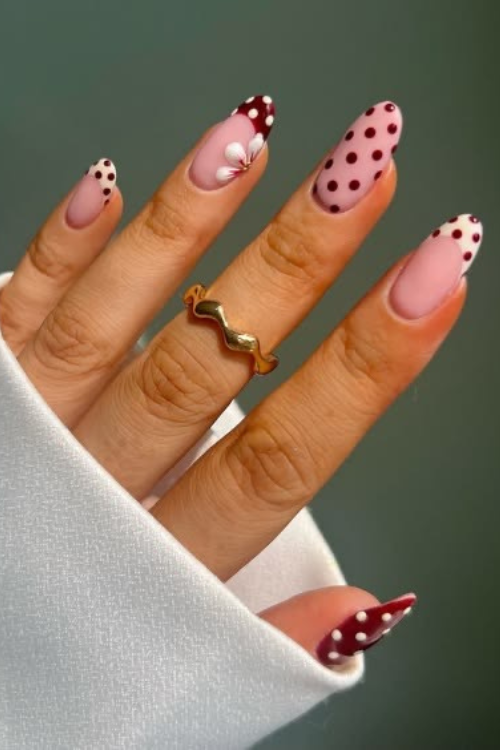 polka dot nails