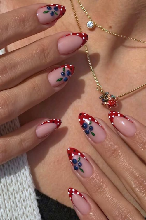 polka dot nails