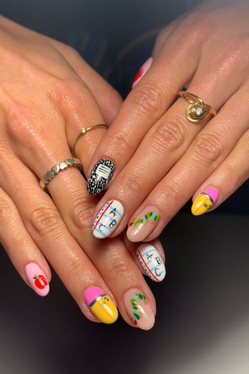 back to school nails