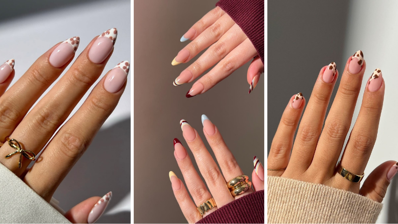 fall french tips