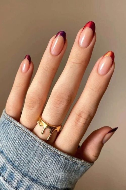 fall french tips