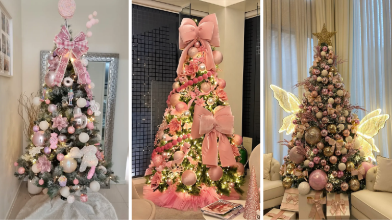 pink christmas tree