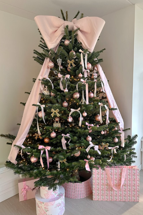 pink christmas tree