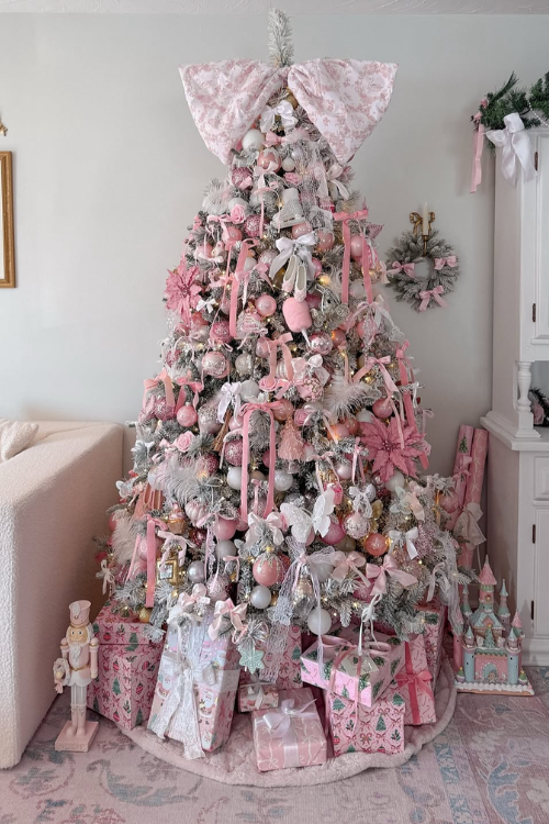 pink christmas tree