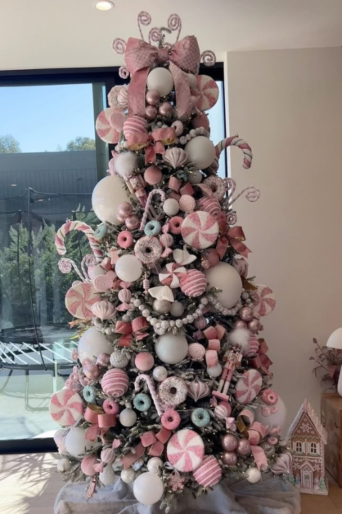 pink christmas tree