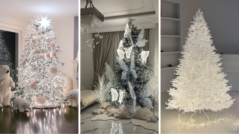 white christmas tree ideas
